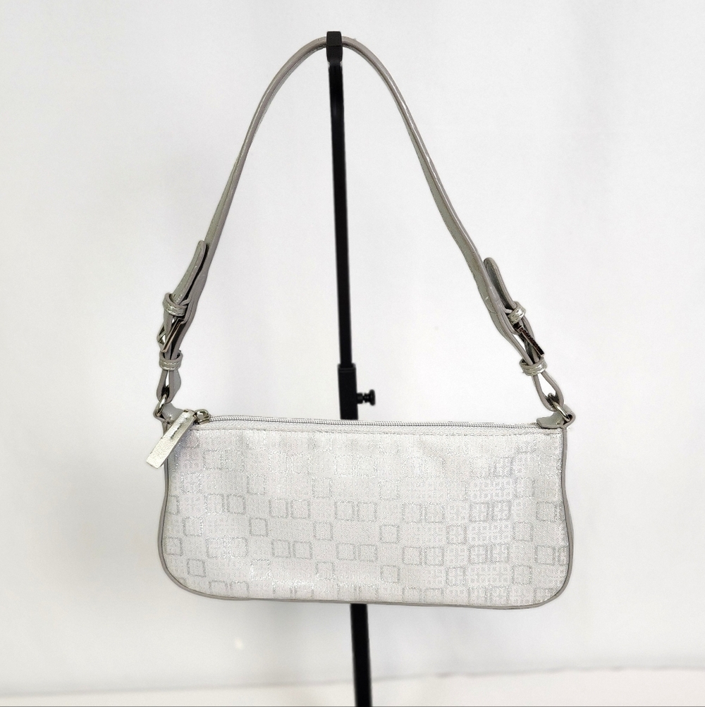 Y2K Worthington Silver Metalic Mini Handbag 10"Wx5"T